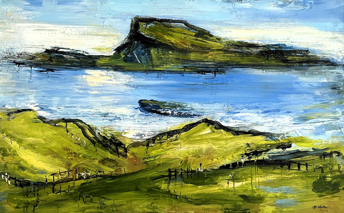 1. Ved Havet 75x120 Cm   12.000 Kr.   Maleri På Lærred   Kunstner Birgit Kirke
