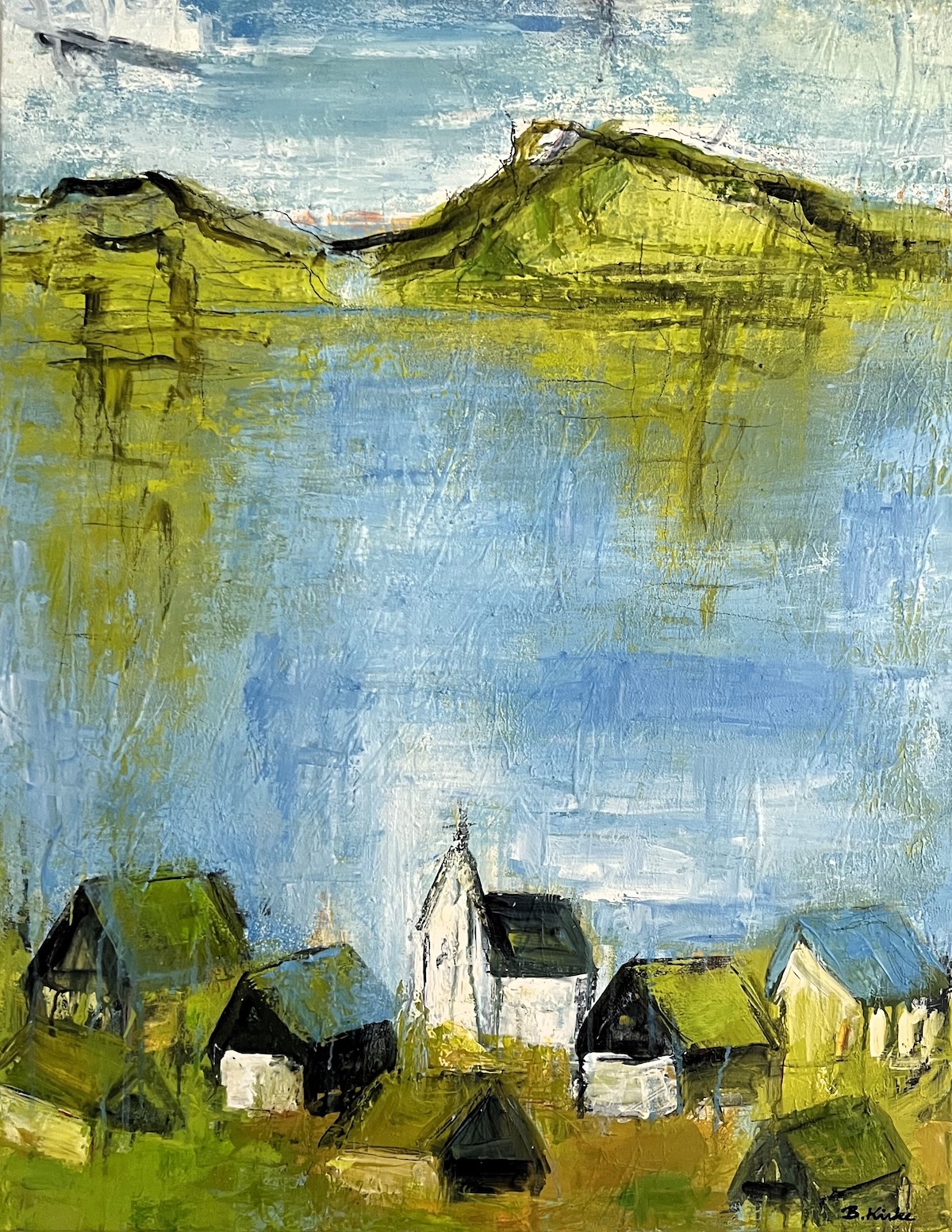 3. Nólsoy 90x70 Cm   12.000 Kr.   Maleri På Lærred   Kunstner Birgit Kirke