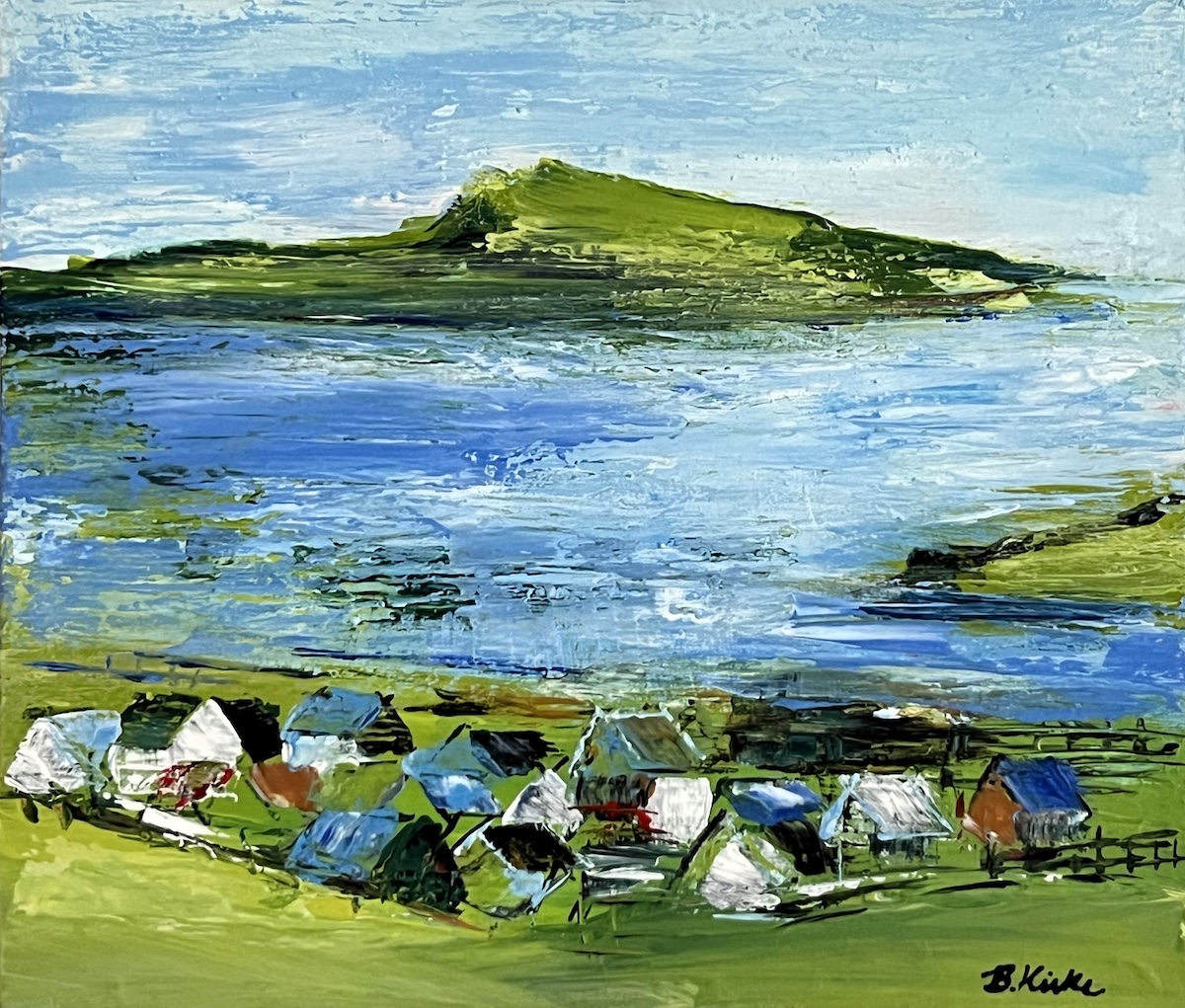 8. Nólsoy 30x35 Cm   3.000 Kr.   Maleri På Lærred   Kunstner Birgit Kirke