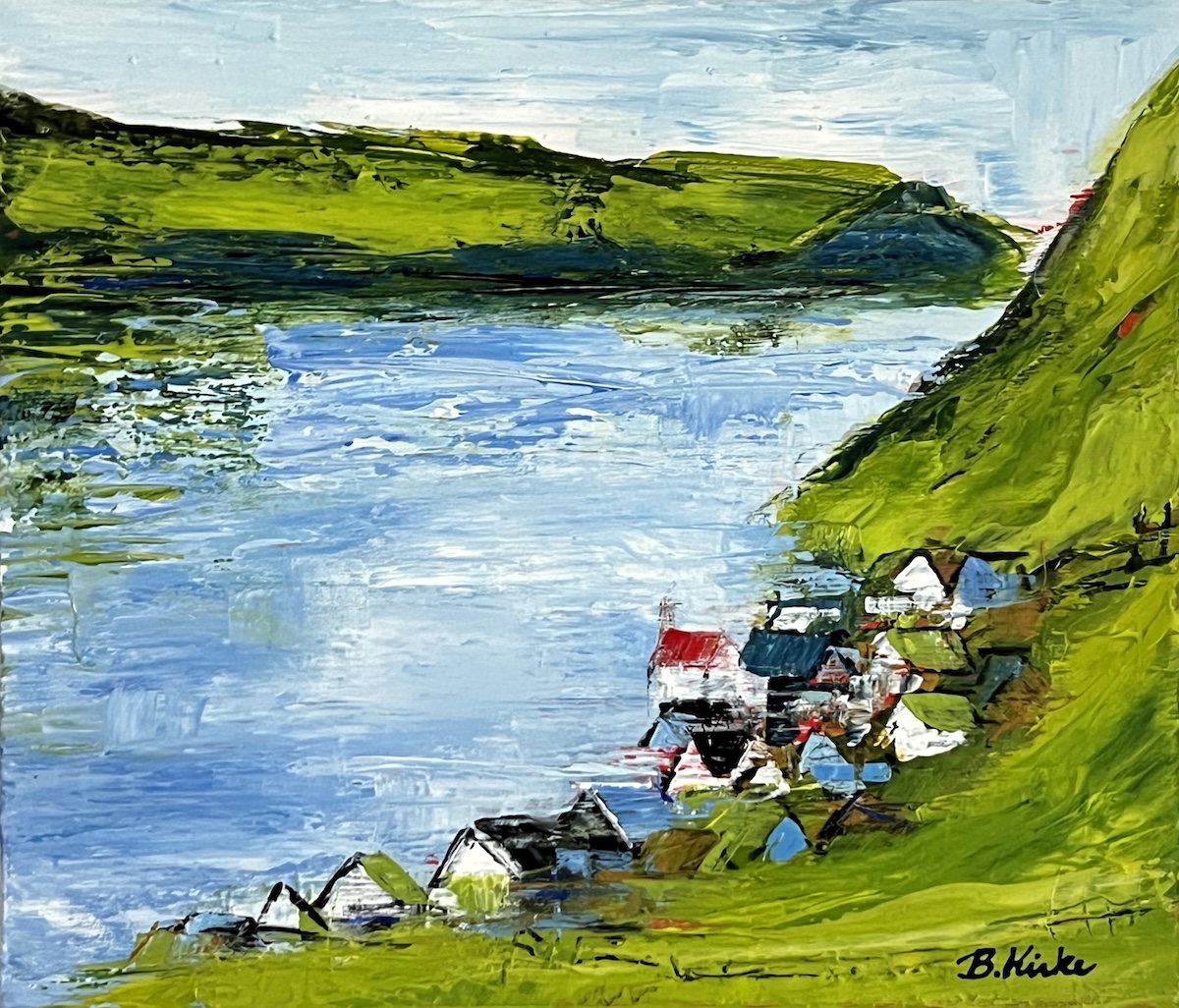 9. Kunoy 30x35 Cm   3.000 Kr.   Maleri På Lærred   Kunstner Birgit Kirke