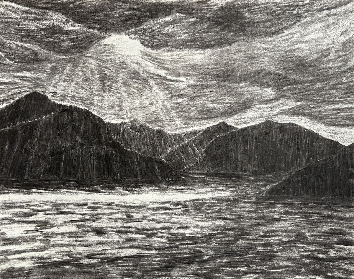 “Naturens kræfter“. 1. Tegning / drawing. 40 x 50 cm.