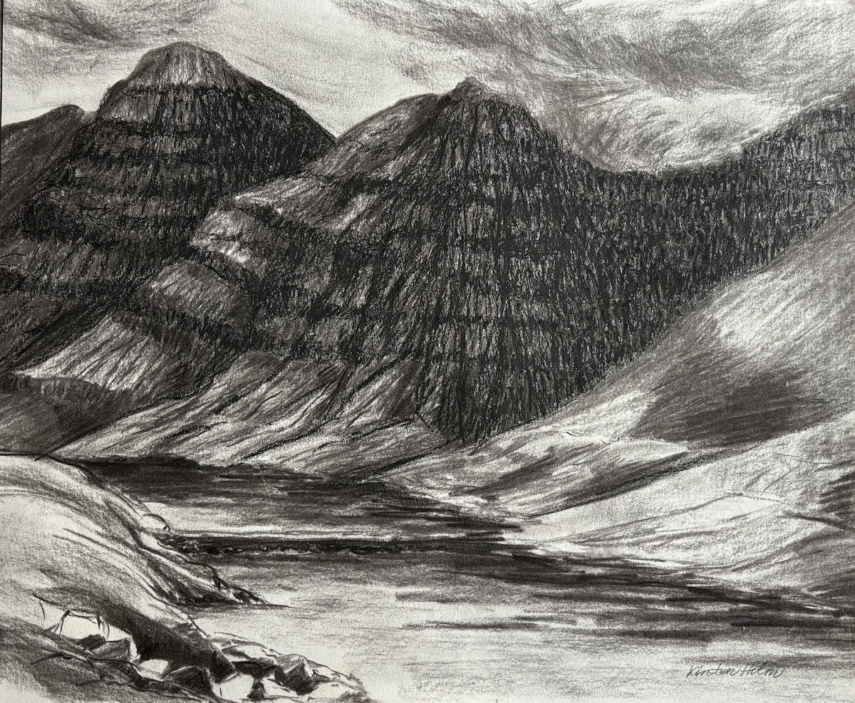 “Naturens kræfter“. (2). Tegning / drawing. 40 x 50 cm.