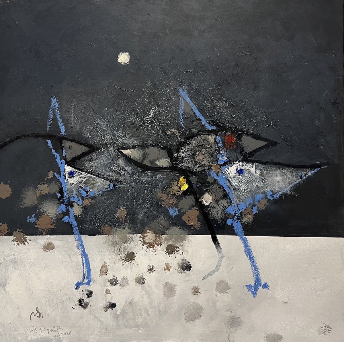 “Nye tider” 2/27. Maleri på lærred. 80 x 80 cm.  IMG 9595