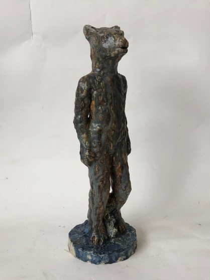 Pontus Kjerrman. Stående Dyr. Stentøj   Stoneware. 51 Cm.