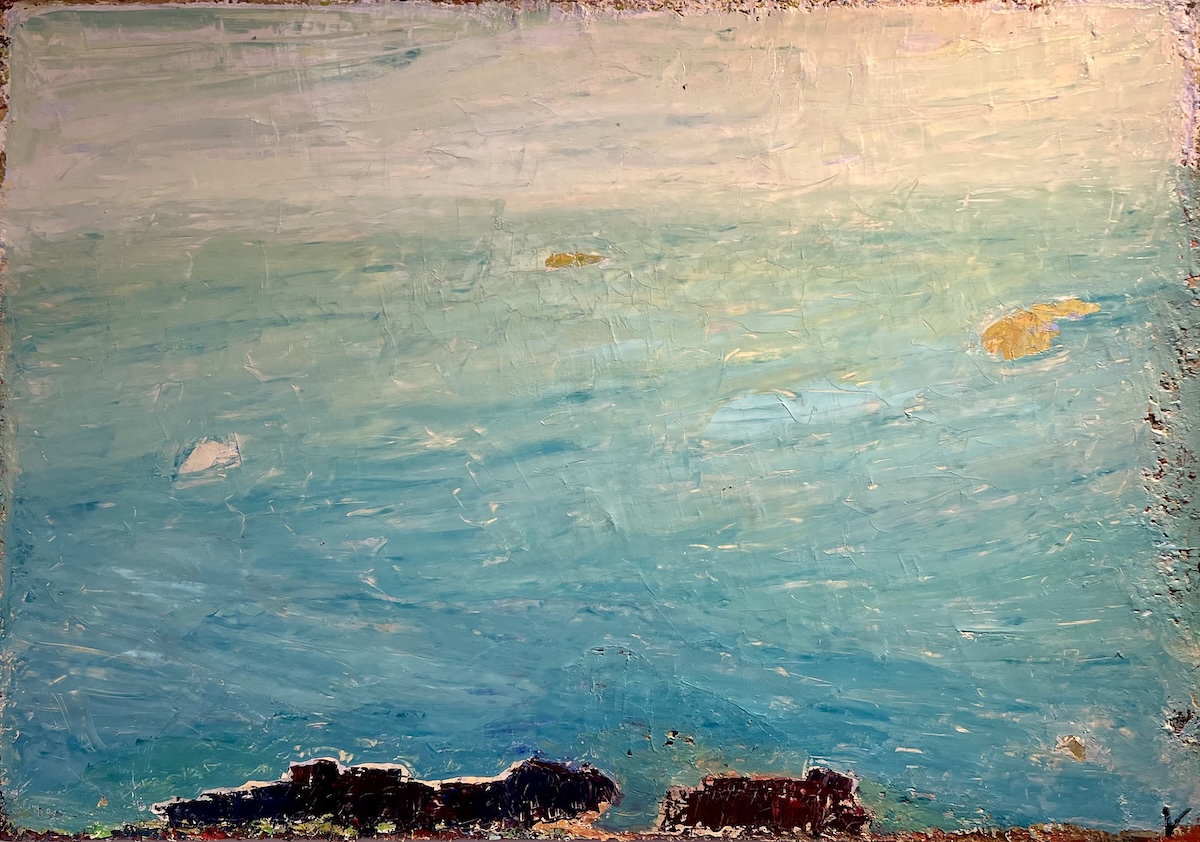 “Ocean”. Maleri på lærred / Paint on canvas. 70 x 100 cm.